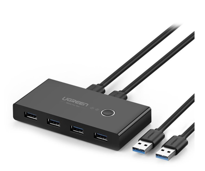 Hub USB UGREEN Switch Box HUB 4 x USB (na 2 komputery) 6957303803217
